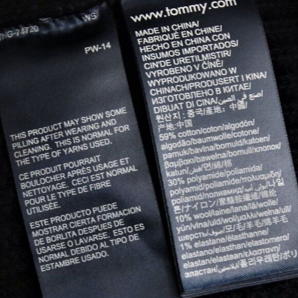 Tommy Hilfiger Sweater Ribbed Knit Shoulder Zip Varsity Turtleneck Blue Sz 2XL - Picture 9 of 10